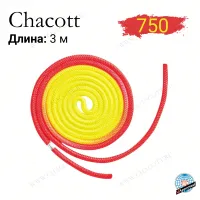 Скакалка Chacott 3 м многоцветная 750 Coral Canary (кораллово-канареечная)